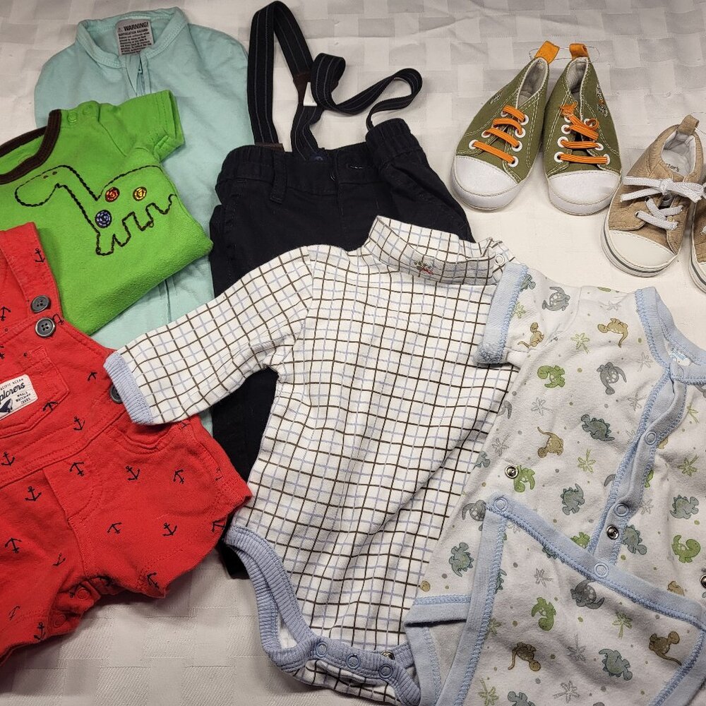 Baby Boy Clothing Lot - 8 pieces - Newborn to 6 months
